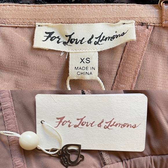 NWT For Love & Lemons Beatrice Strappy Lace 3-D Embroidered Floral Mini Dress XS - Picture 11 of 15